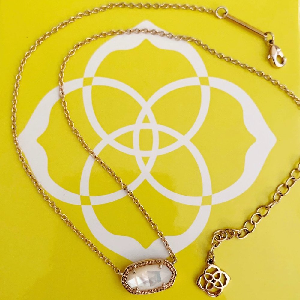 Kendra Scott Rose Gold Mother-of-Pearl Pendant Necklace